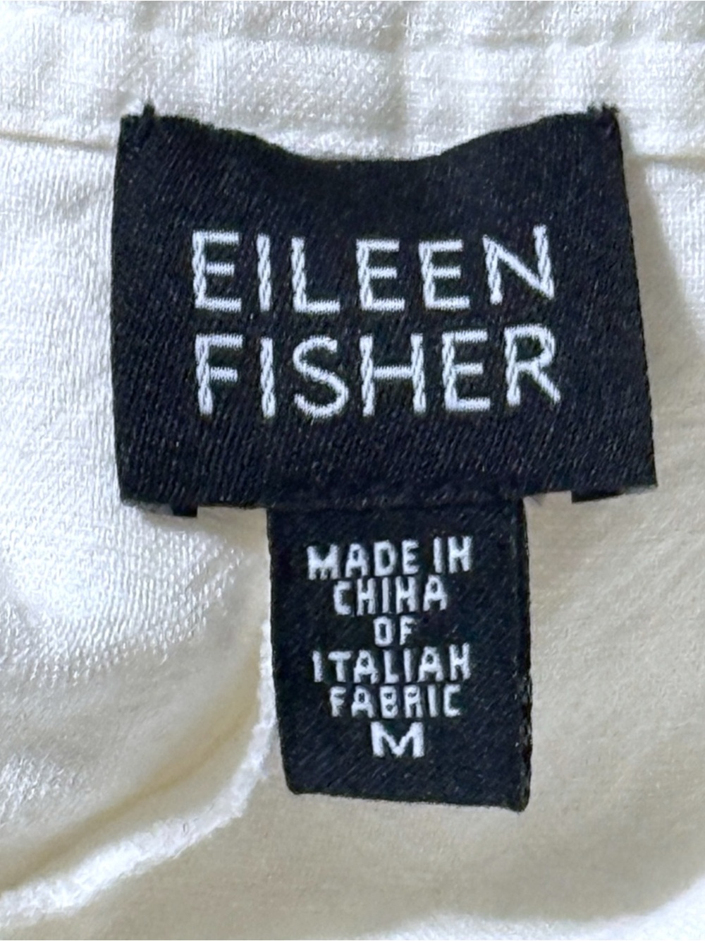 Eileen Fisher Light Ivory Linen Viscose Wide Leg Pant Relaxed Fit Trousers Sz M - Picture 10 of 14